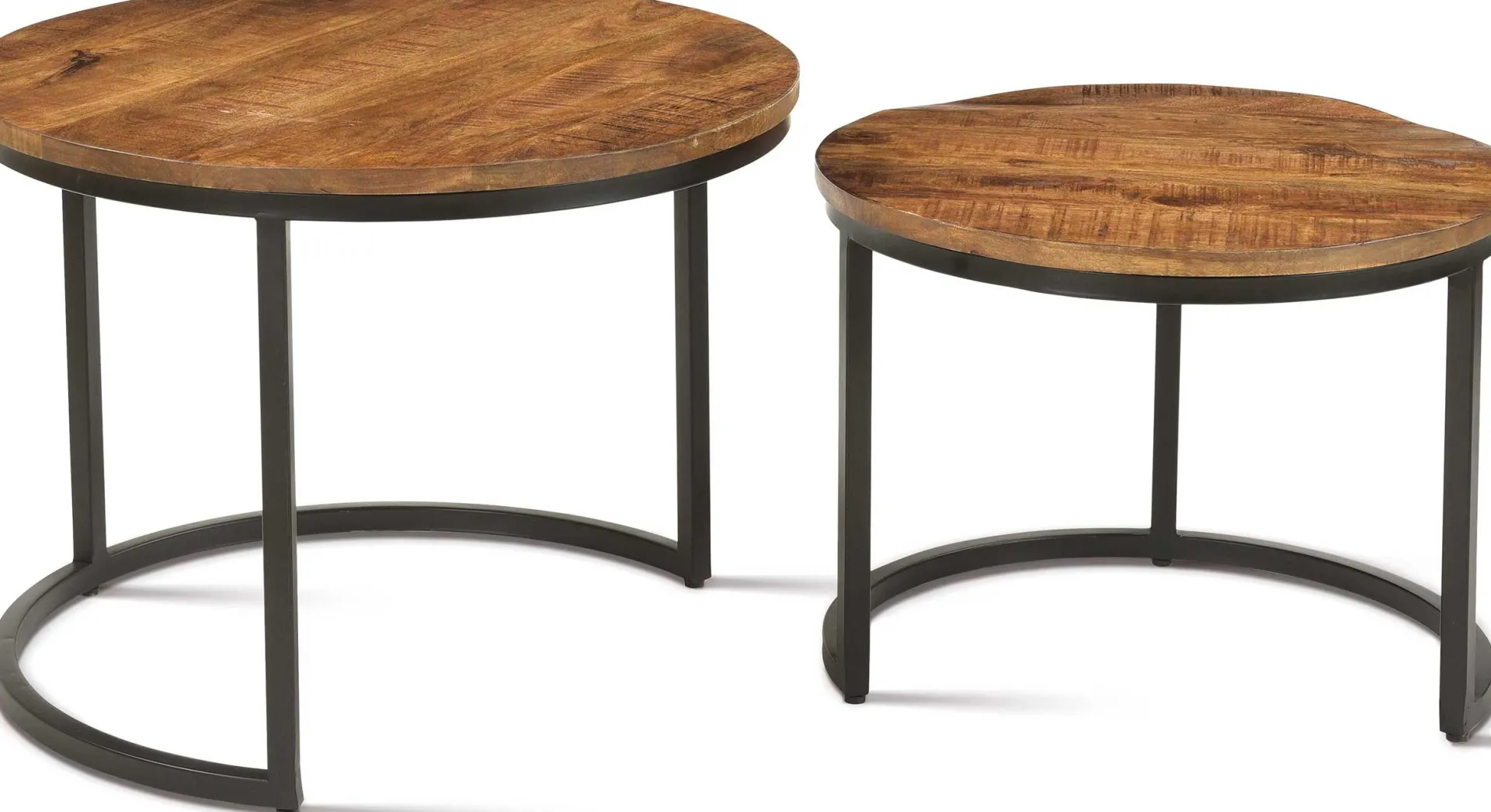 Rousseau Satz von 2 Couchtischen Gaja-Magnolienholz