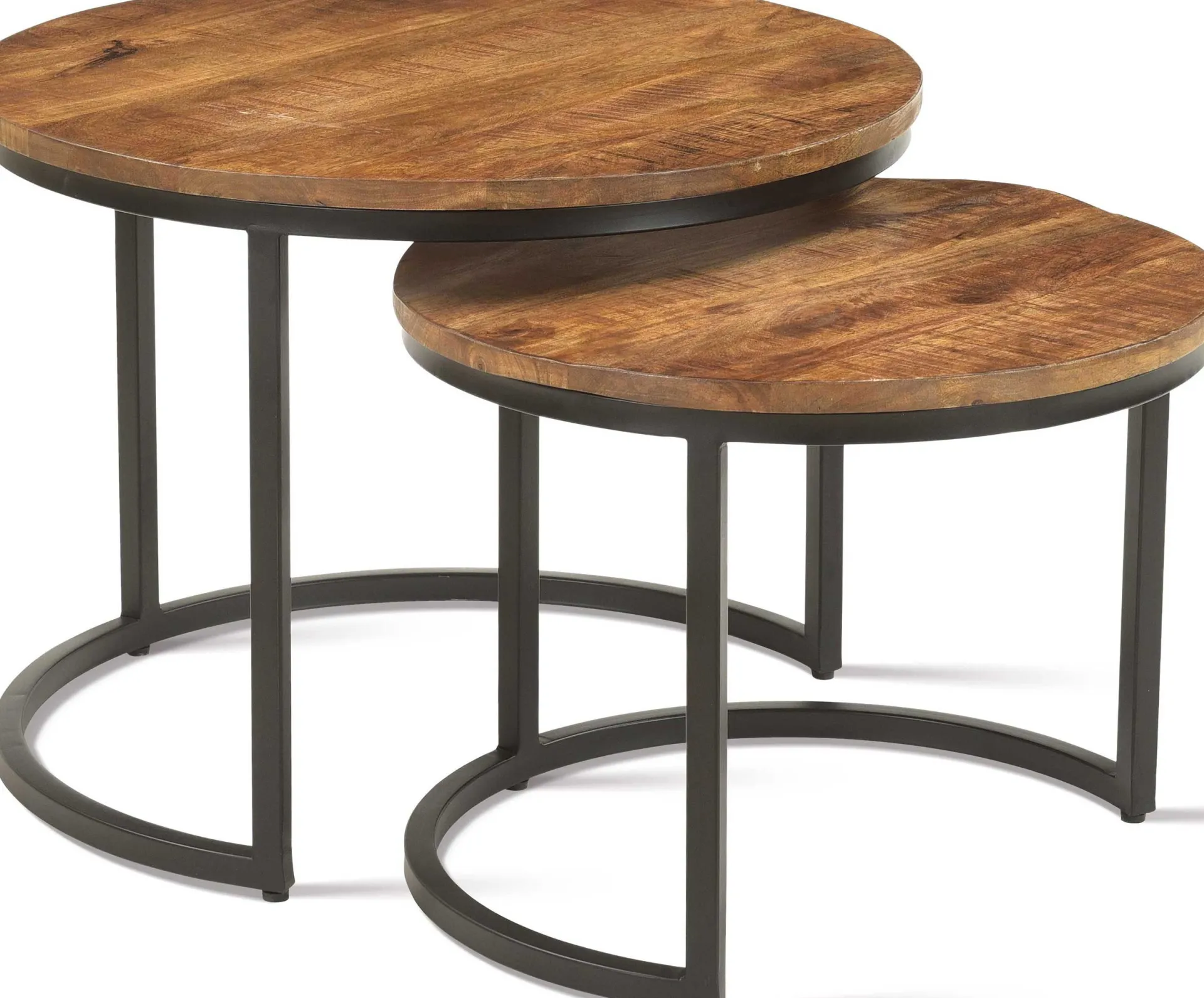 Rousseau Satz von 2 Couchtischen Gaja-Magnolienholz