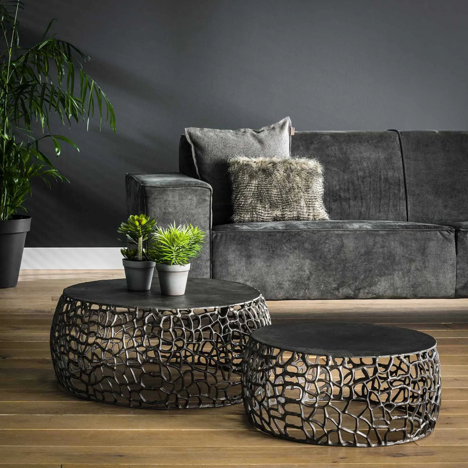 Emob Satz von 2 Couchtischen Lou