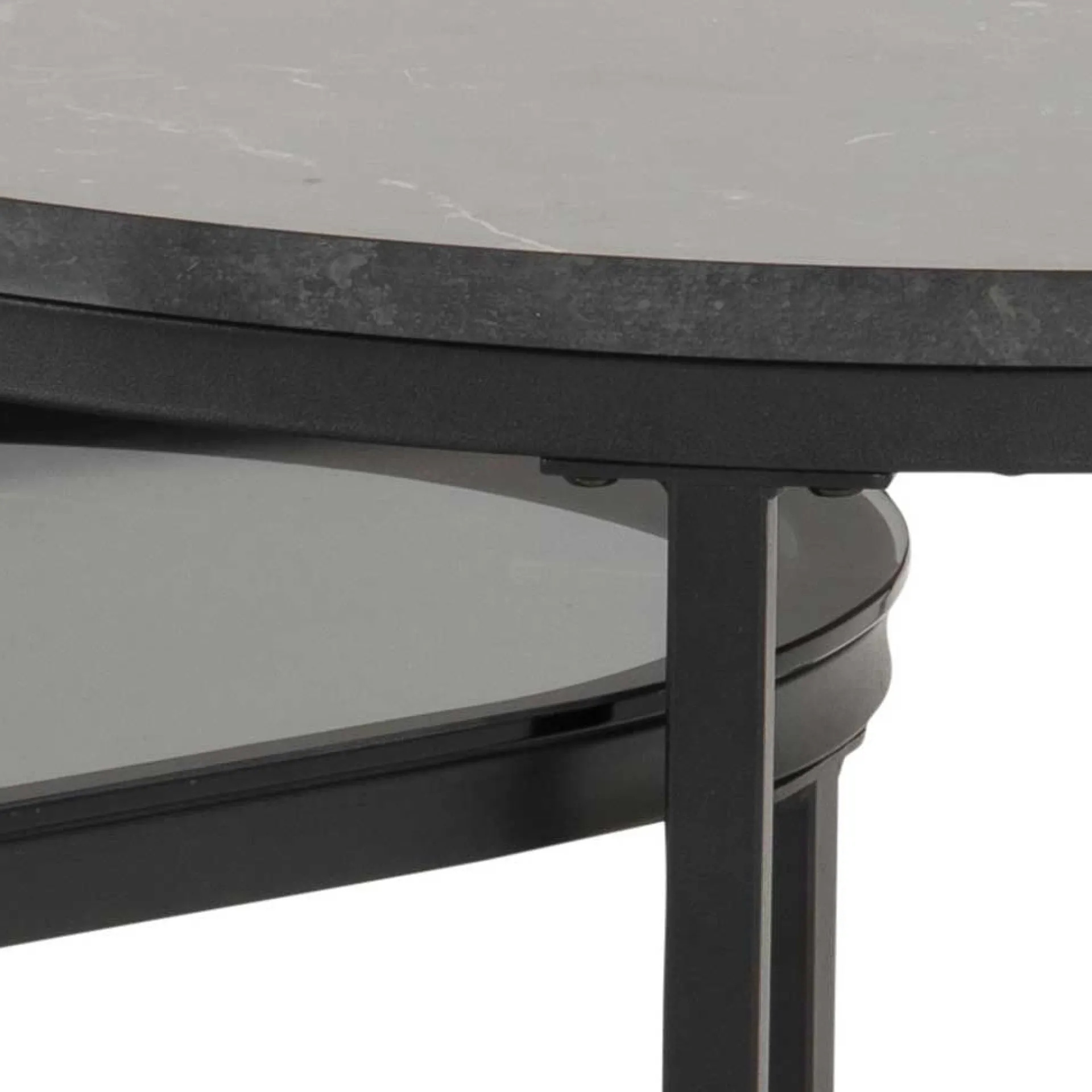Emob Satz von 2 Couchtischen Spiro - schwarz/grau