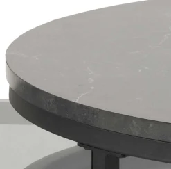 Emob Satz von 2 Couchtischen Spiro - schwarz/grau