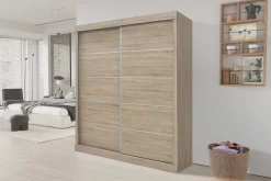 Schiebetürenschrank 'Mike' - Sonoma-Ausführung | H197,5 x B182,5 x T52,5 cm
