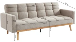 Rousseau Schlafsofa Adana | 214 x 84 x 84 cm |
