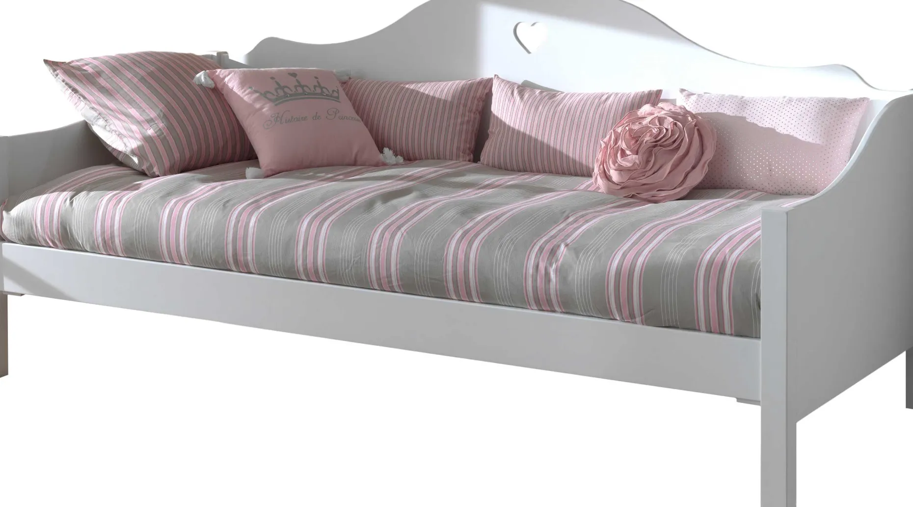 Schlafsofa Amori 90x200cm (inkl. Lattenrost) mit Bettkasten 90x200 cm - weiß