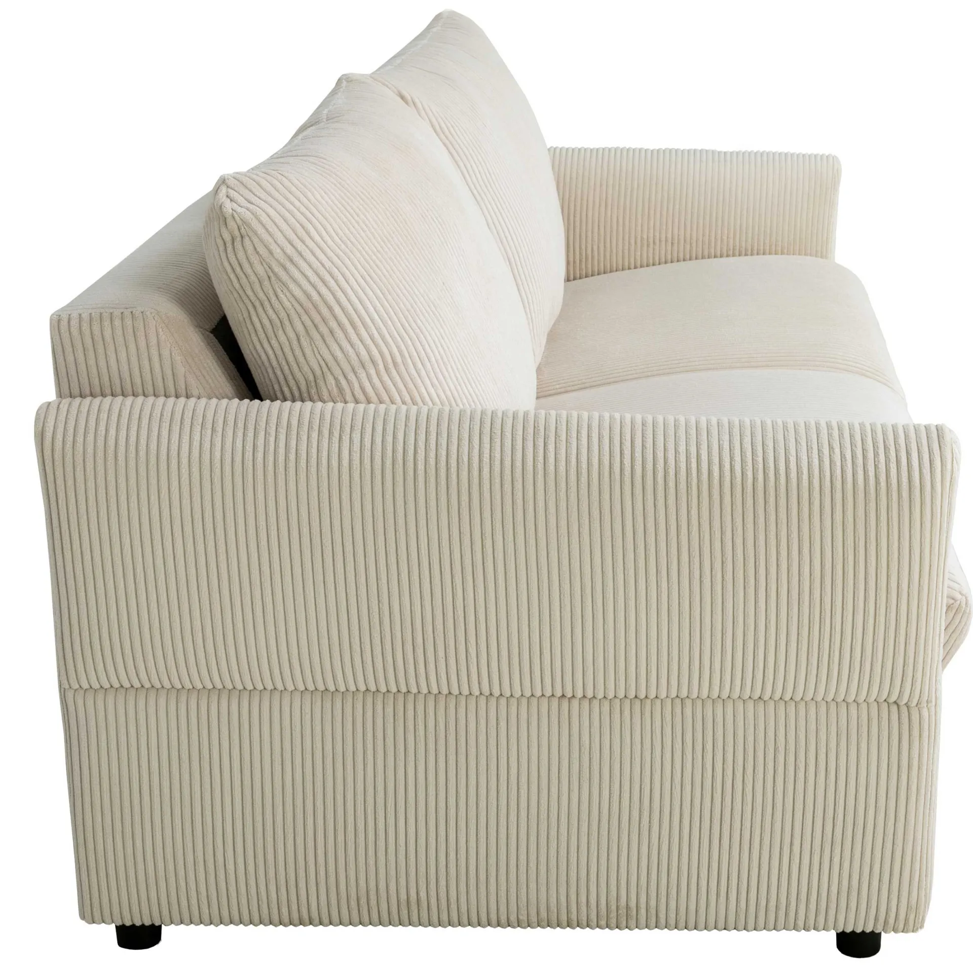PGS Schlafsofa Maho - 178x96x85cm - gerippter Samt
