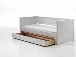 Schlafsofa Pepin ausziehbar Kiefernholz - weiß