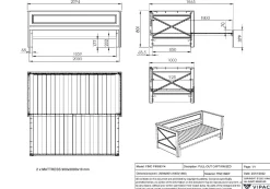 Schlafsofa Pepin ausziehbar Kiefernholz - weiß