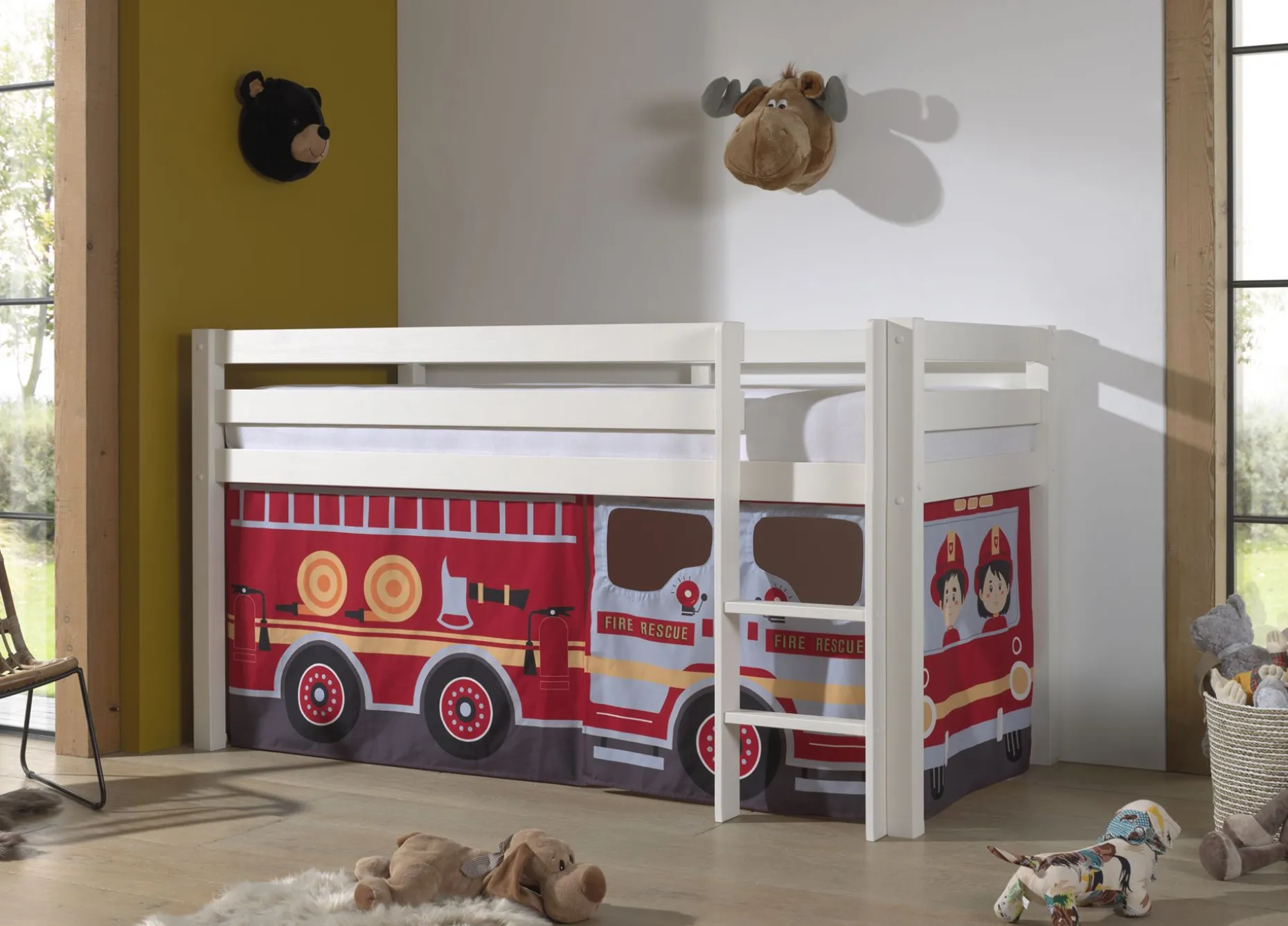 Schlafzelt Feuerwehrauto