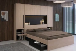 Schlafzimmerset Bridge | Doppelbett, Bettbrücke und Schubladenset