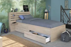 Schlafzimmerset Escale | Einzelbett, Nachttischschubladen-Set