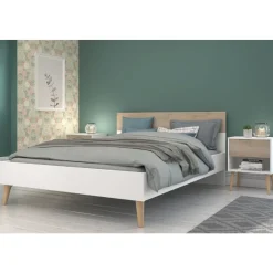Gautier - Gami Schlafzimmerset Hardy | Doppelbett, Nachttisch | Eiche Design
