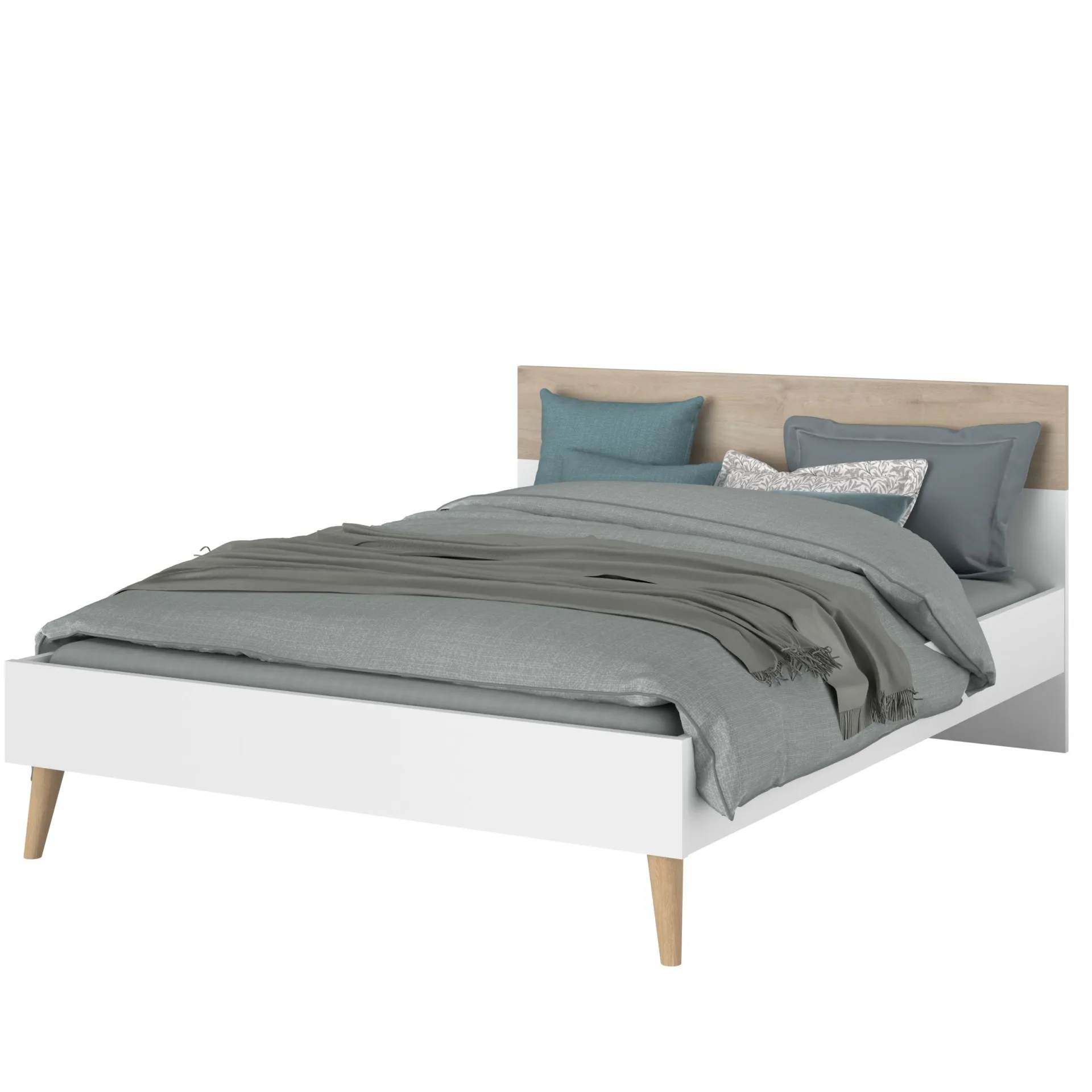 Parisot Schlafzimmerset Hardy | Doppelbett, Nachttisch | Eiche Design