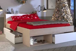 Parisot Schlafzimmer-Set Most | Doppelbett mit Stauraum, Kleiderschrank