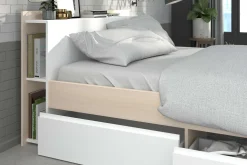 Parisot Schlafzimmer-Set Most | Doppelbett mit Stauraum, Schreibtisch, Kommode