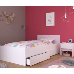 Kinder Parisot Schlafzimmerset Rue | Einzelbett, Nachttischgarnitur, Nachttisch