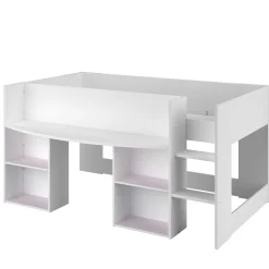 Kinder Parisot Schlafzimmerset Rue | Halbhohes Bett, Kleiderschrank und Schreibtisch