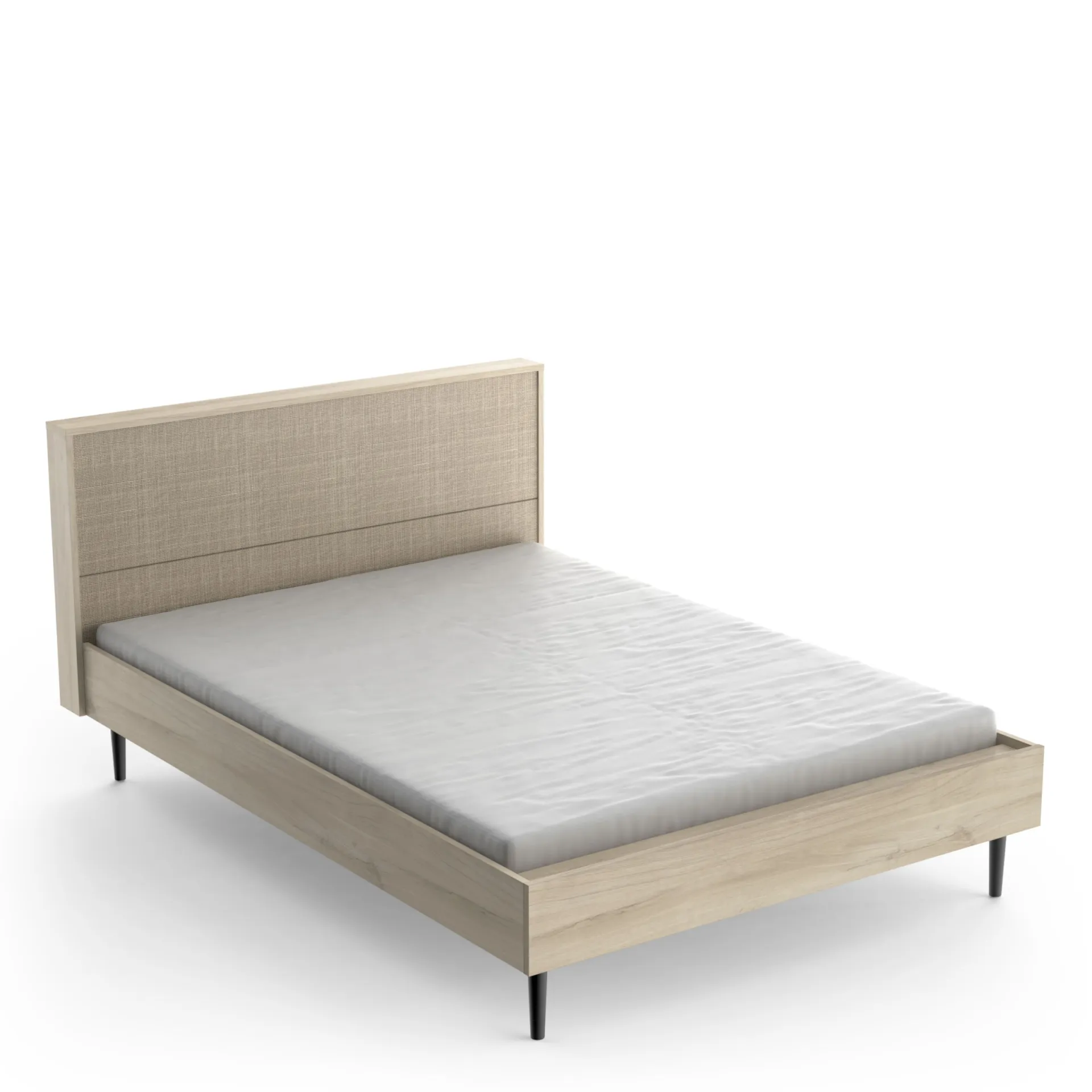 CBA Schlafzimmerset Sayuri | Doppelbett, Nachttisch, Kleiderschrank | Kronberg Oak Design