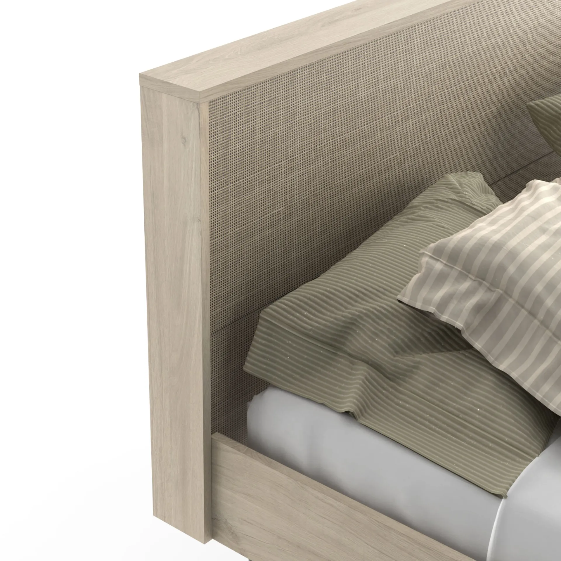 CBA Schlafzimmerset Sayuri | Doppelbett, Nachttisch, Kleiderschrank | Kronberg Oak Design