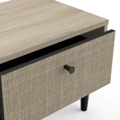 CBA Schlafzimmerset Sayuri | Queen Bett, Nachttisch, Kleiderschrank, Kommode | Kronberg Oak Design