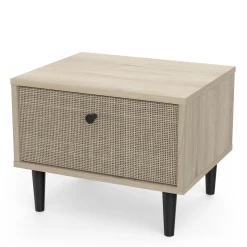 CBA Schlafzimmerset Sayuri | Queen Bett, Nachttisch, Kleiderschrank, Kommode | Kronberg Oak Design
