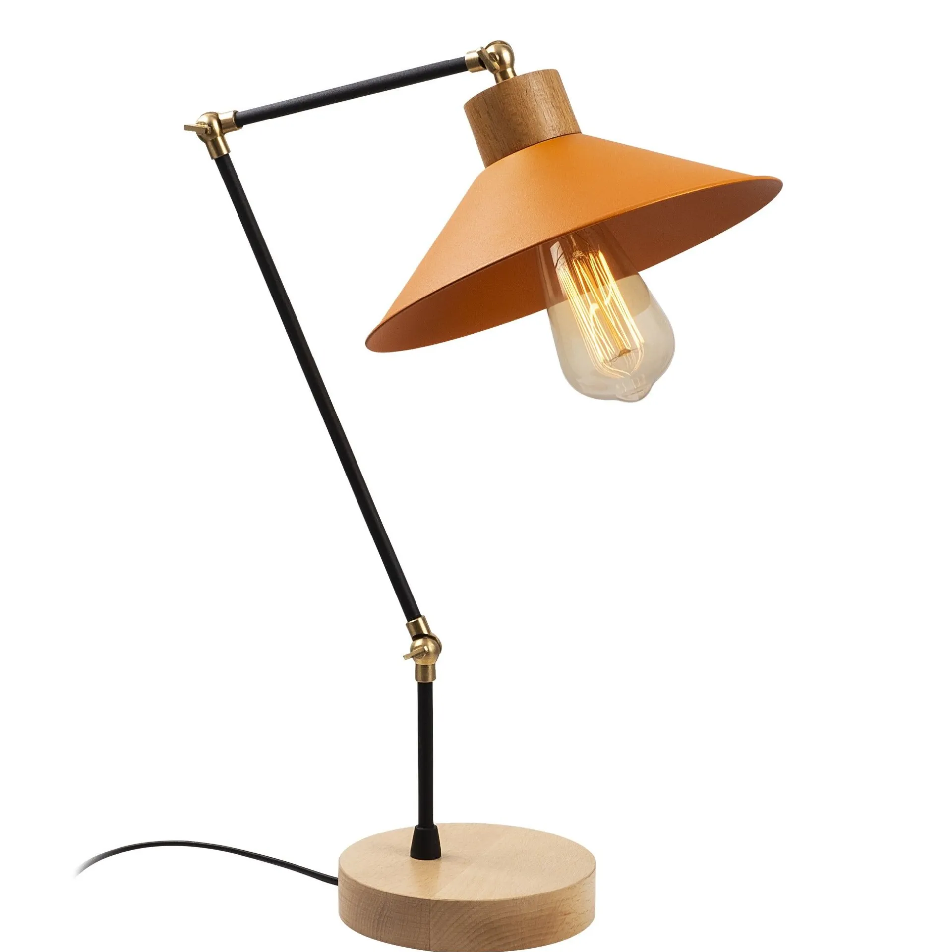Emob Schlanke und moderne Tischleuchte | Metallkörper | | 24cm Durchmesser | 52cm Höhe