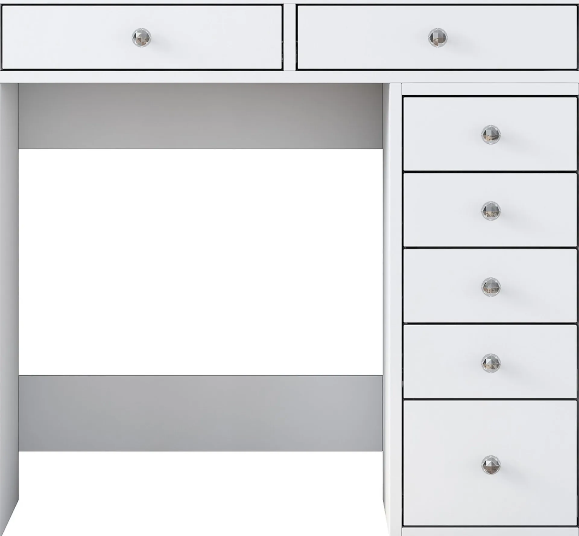 Emob Schminktisch BJ108 - 100% MELAMINE - - 90 x 81,6 x 44,5 cm