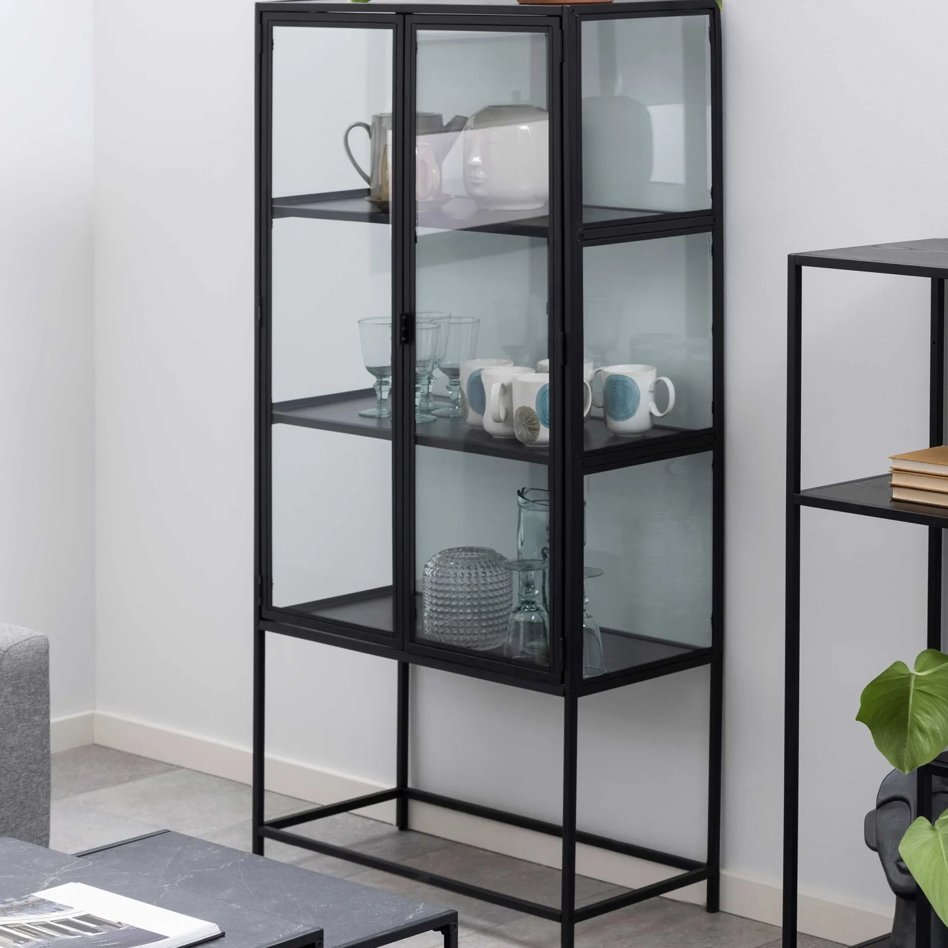 Schrank Dover 150cm 2 Türen - schwarz