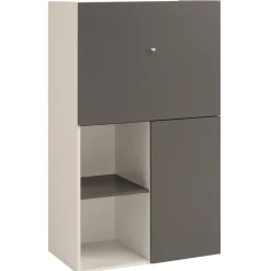 Parisot Schrank Flip 2 Türen - grau/weiß