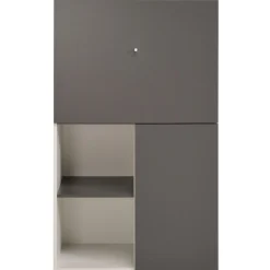 Parisot Schrank Flip 2 Türen - grau/weiß