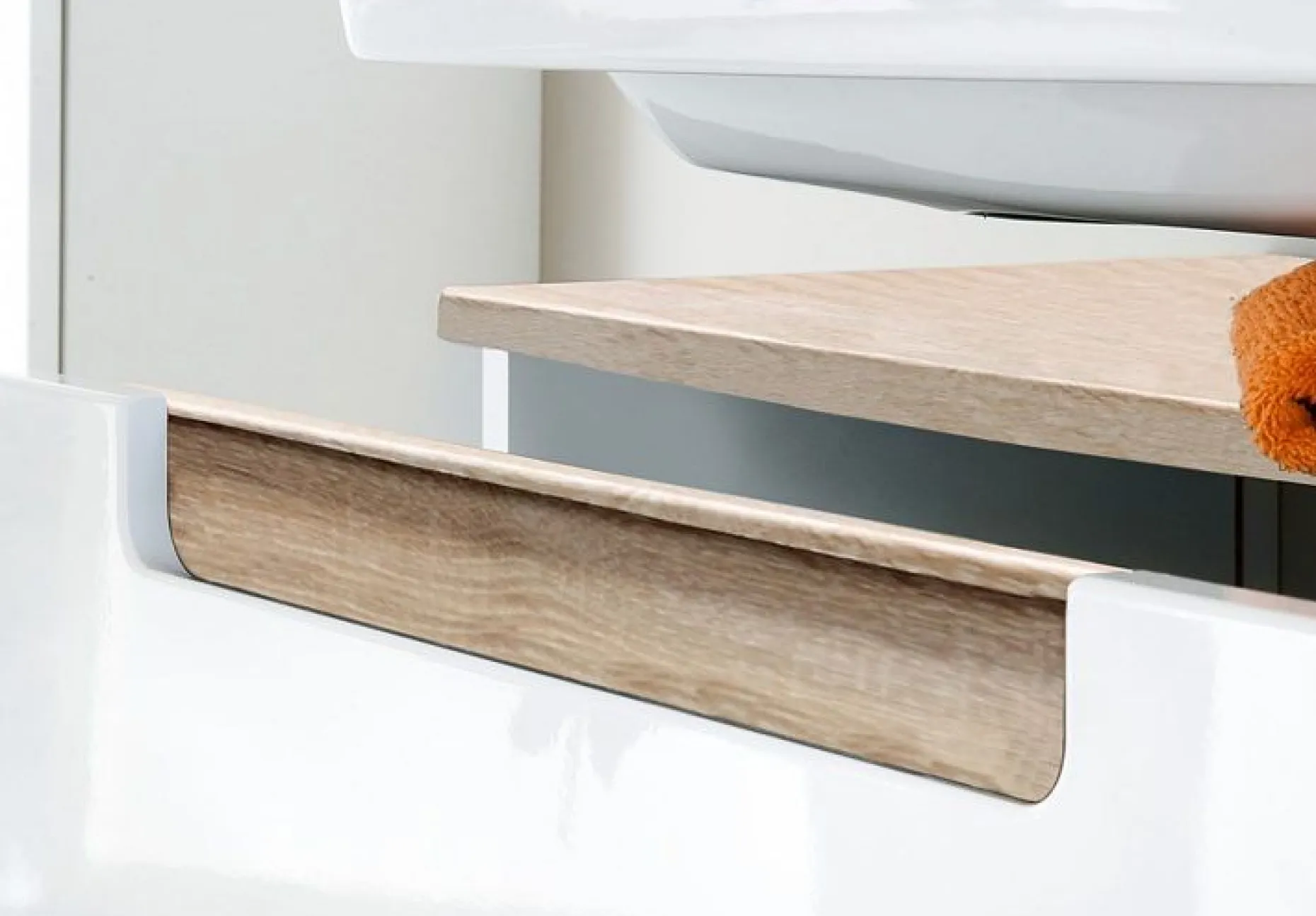 Schrank für Waschtisch Siena 60cm - weiß/braun