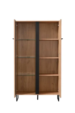 Schrank Hoggas 84,5cm 2 Türen - Eiche/Schwarz