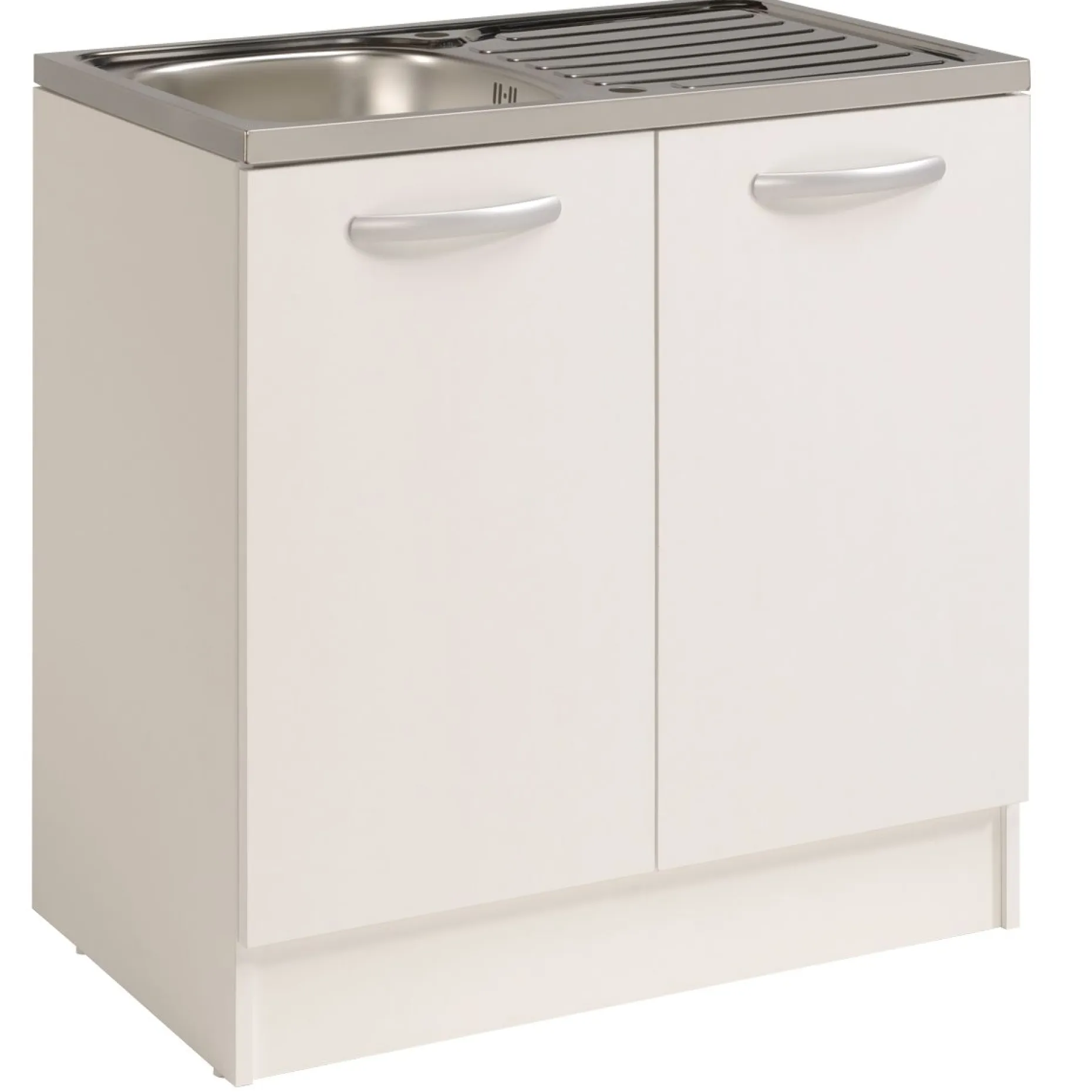 Schrank Spring 80 cm ohne Waschbecken - 2 Türen - weiß