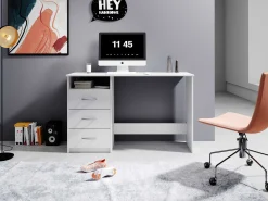Emob Schreibtisch Adriano 123cm mit 3 Schubladen -