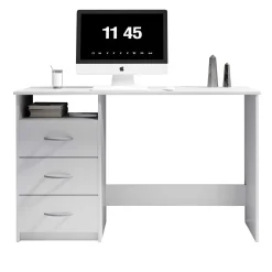 Emob Schreibtisch Adriano 123cm mit 3 Schubladen -