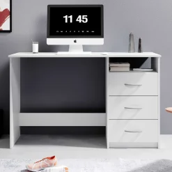 Emob Schreibtisch Adriano 123cm mit 3 Schubladen -