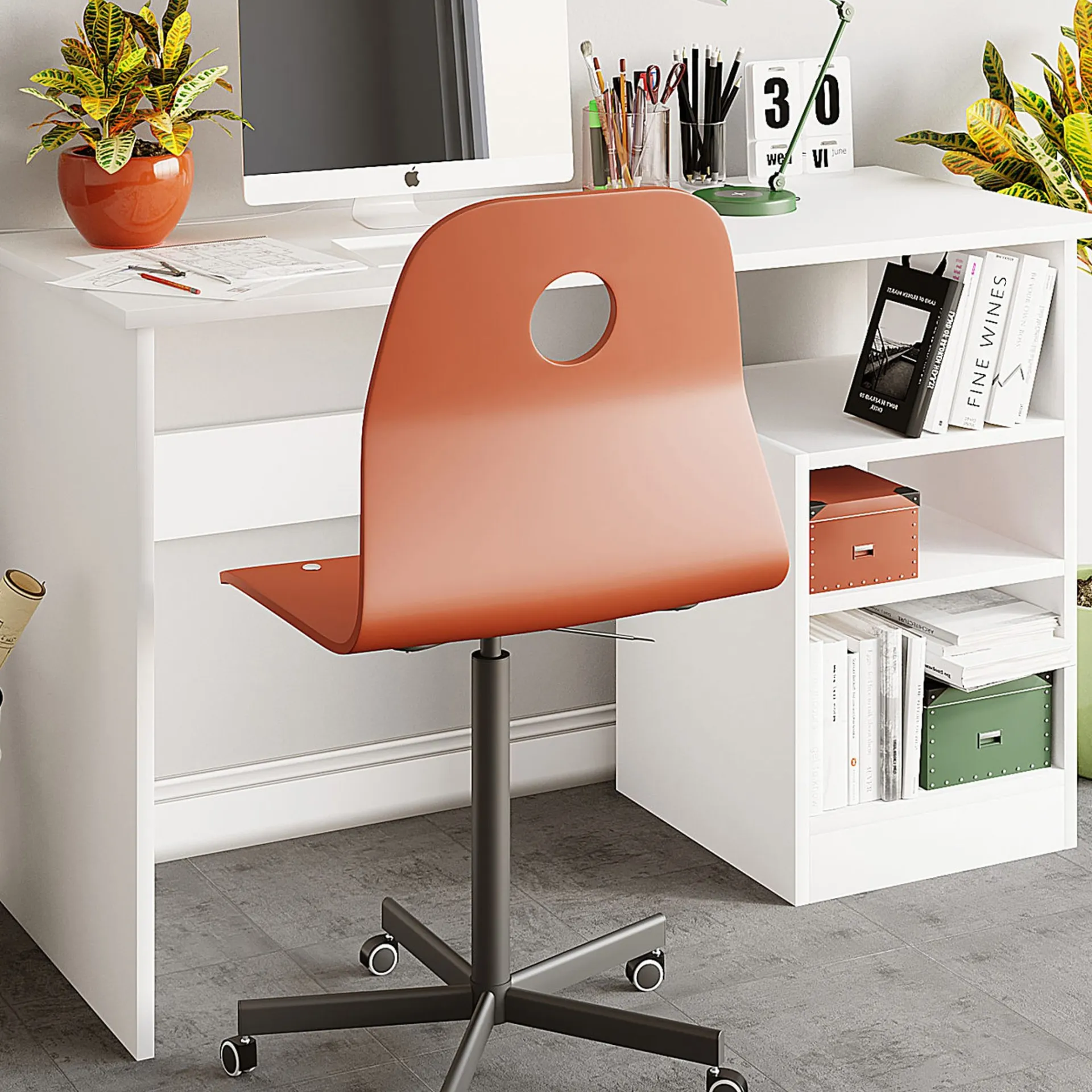 Emob Schreibtisch Bahar - 100% MELAMINE - - 120 x 74 x 50 cm