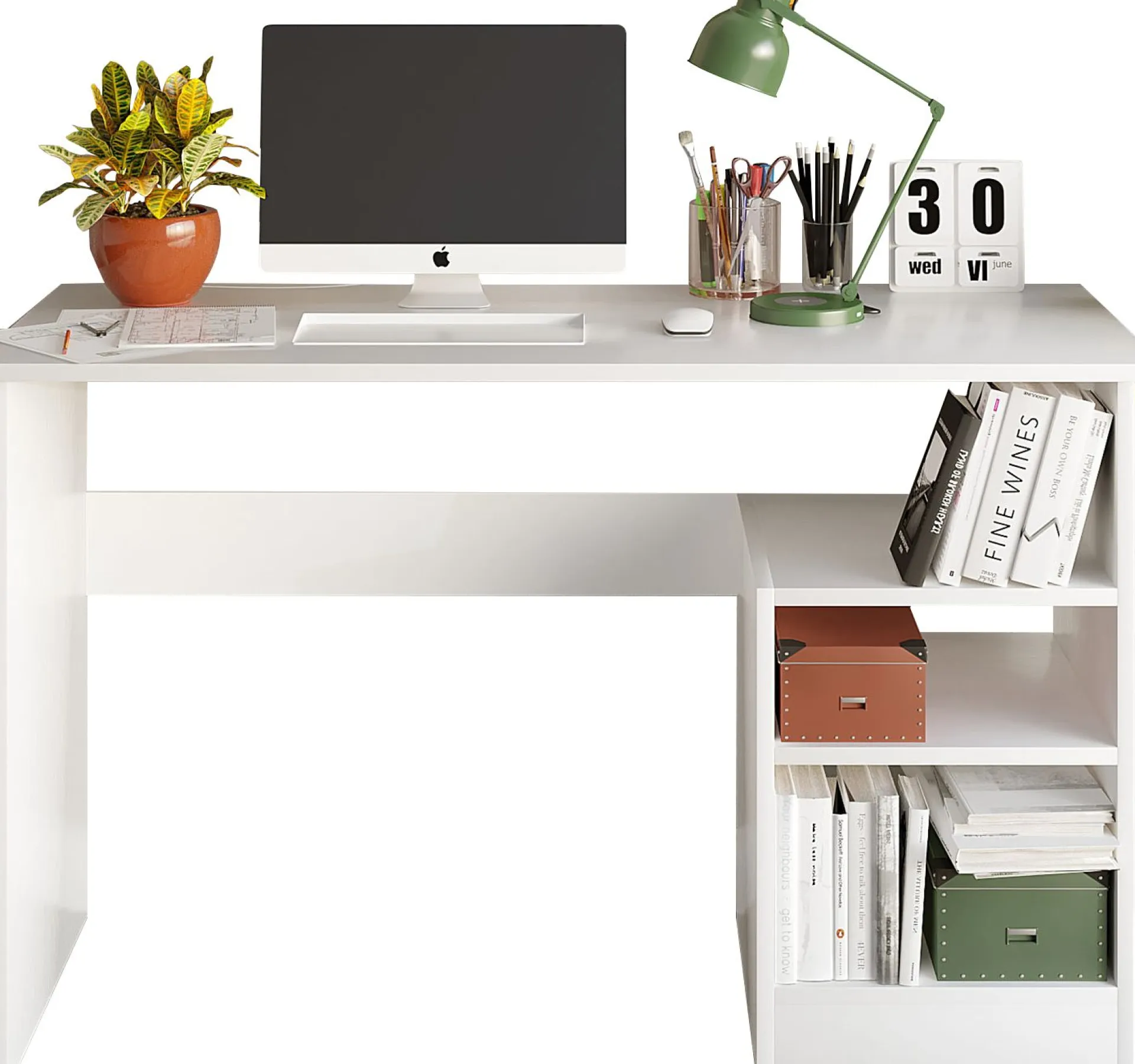 Emob Schreibtisch Bahar - 100% MELAMINE - - 120 x 74 x 50 cm