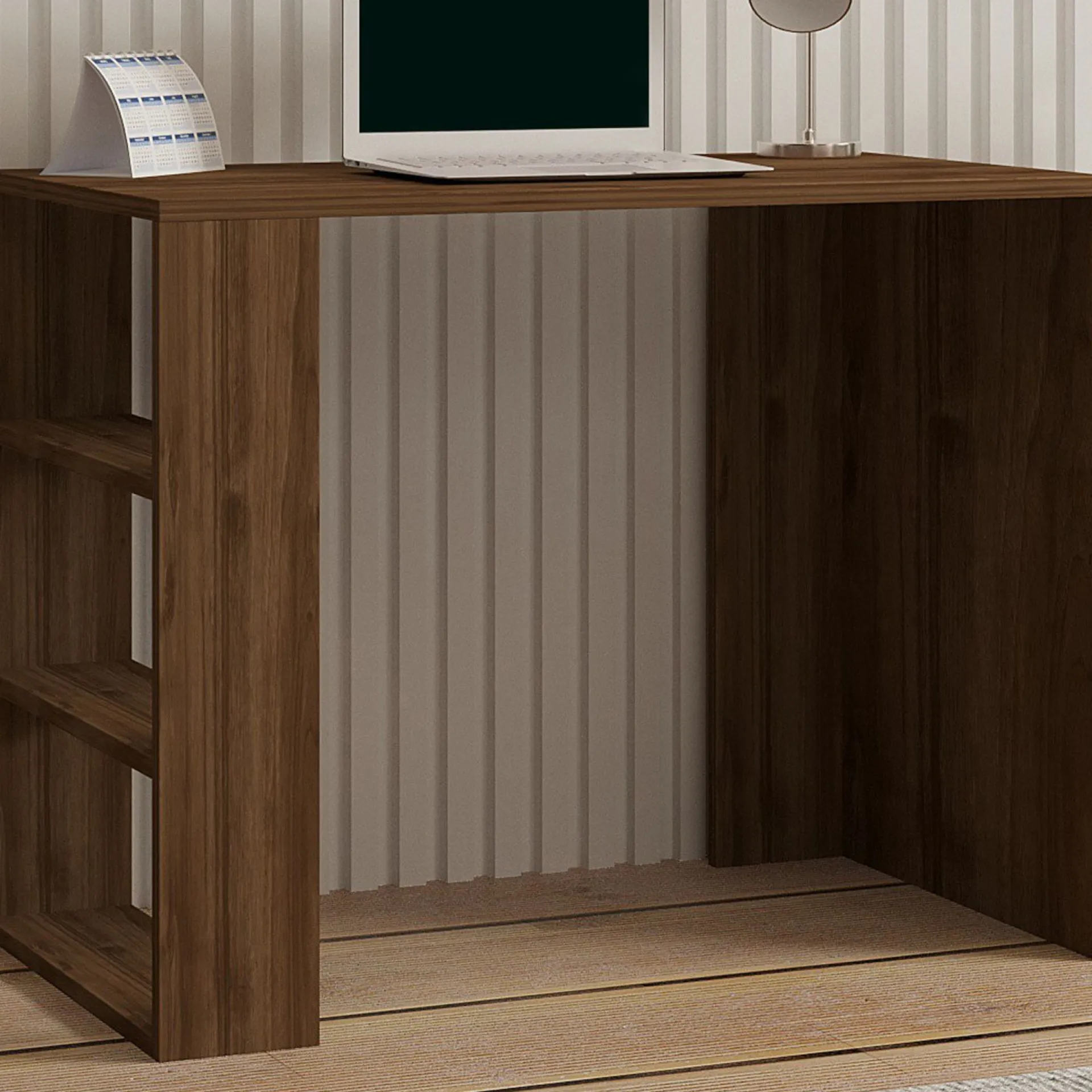 Emob Schreibtisch Cool - 100% MELAMINE - Nussbaum - 90 x 70 x 50 cm