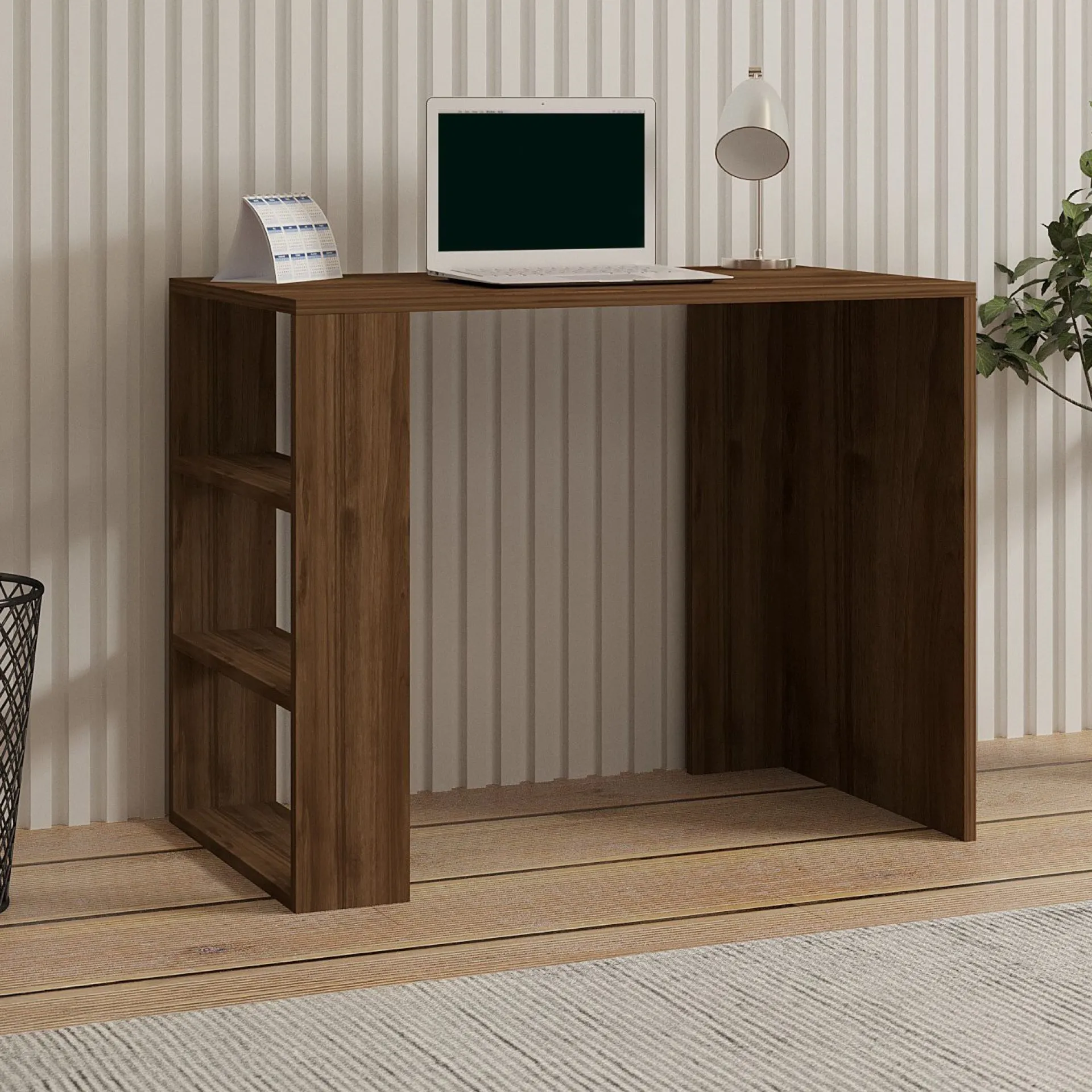 Emob Schreibtisch Cool - 100% MELAMINE - Nussbaum - 90 x 70 x 50 cm