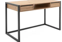 Finori Schreibtisch Damon 120cm 2 Schubladen - Eiche/anthrazit