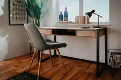 Finori Schreibtisch Damon 120cm 2 Schubladen - Eiche/anthrazit