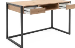 Finori Schreibtisch Damon 120cm 2 Schubladen - Eiche/anthrazit