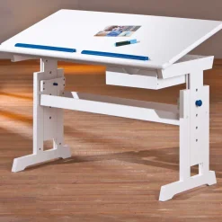 Kinder Interlink Schreibtisch Dana mit kippbarer Tischplatte - Blau/Rosa