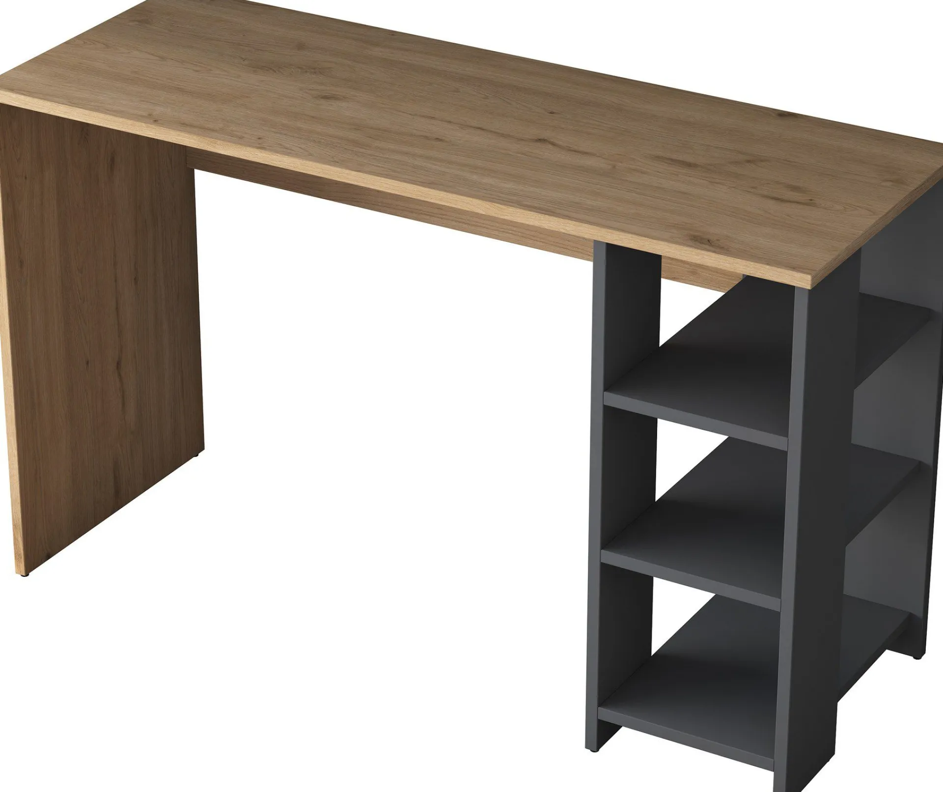 Emob Schreibtisch HA108 - 100% MELAMINE - Nussbaum - 120 x 73,8 x 45 cm