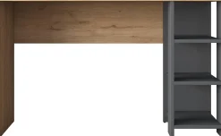 Emob Schreibtisch HA108 - 100% MELAMINE - Nussbaum - 120 x 73,8 x 45 cm
