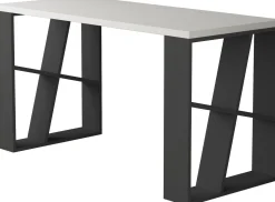 Emob Schreibtisch Honey - 100% MELAMINE - Weiß - 140 x 75 x 60 cm