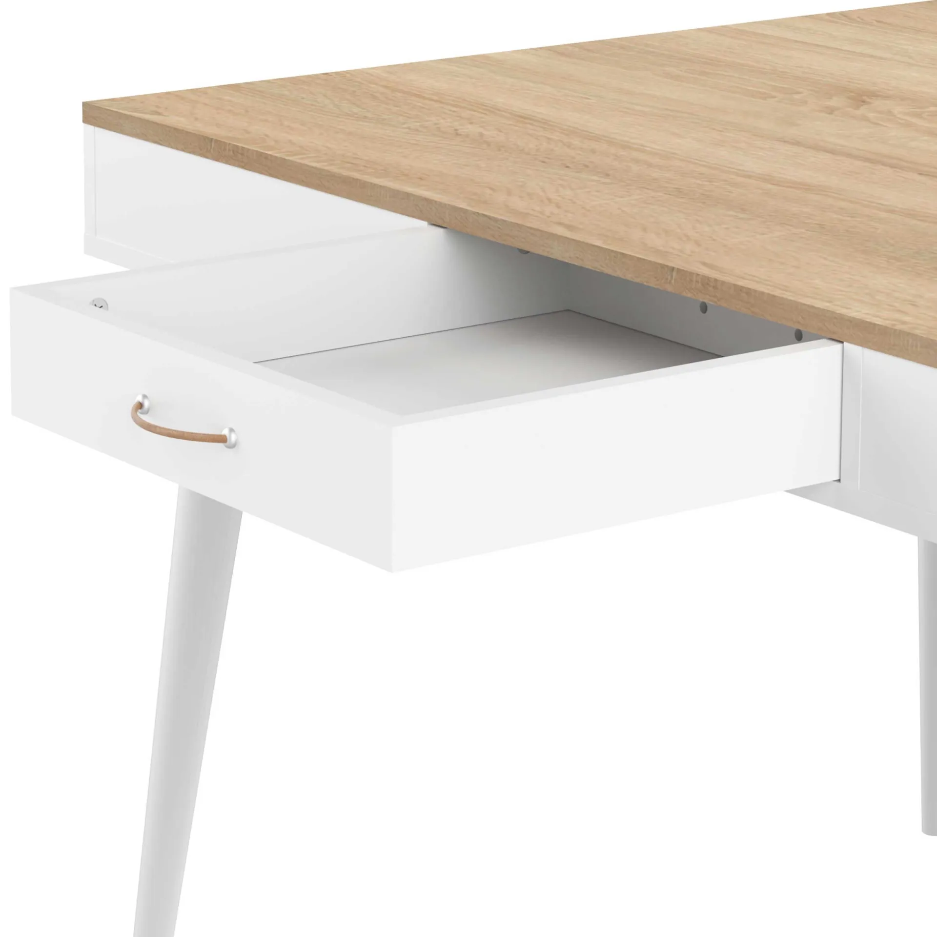 Temahome Schreibtisch Horizon 134cm - Eiche/Weiß