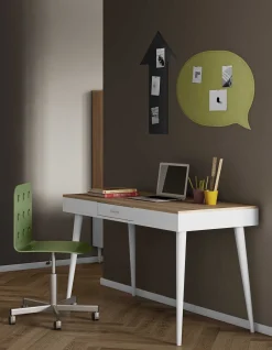Temahome Schreibtisch Horizon 134cm - Eiche/Weiß