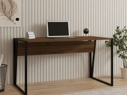 Emob Schreibtisch Kemer - 100% MELAMINE - Nussbaum - 140 x 74 x 70 cm
