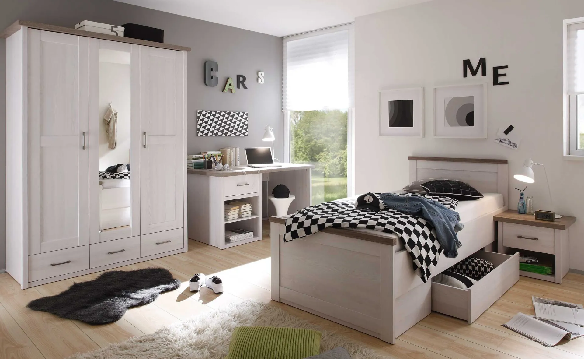 Kinder Emob Schreibtisch Larnaca 141cm mit 1 Schublade -